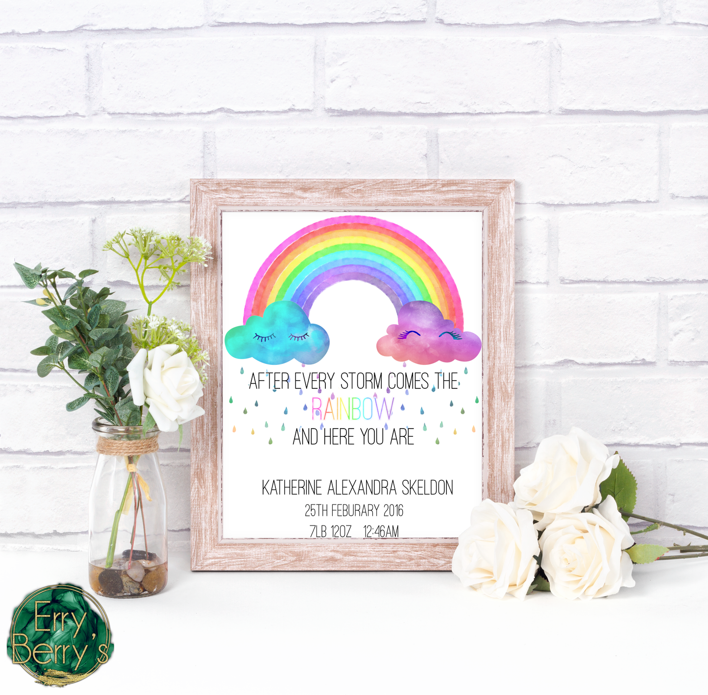 New Baby Rainbow Print