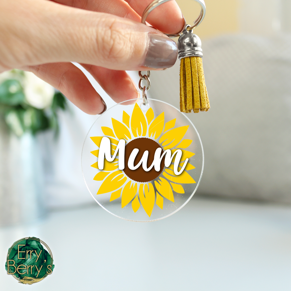 Sunflower keyring