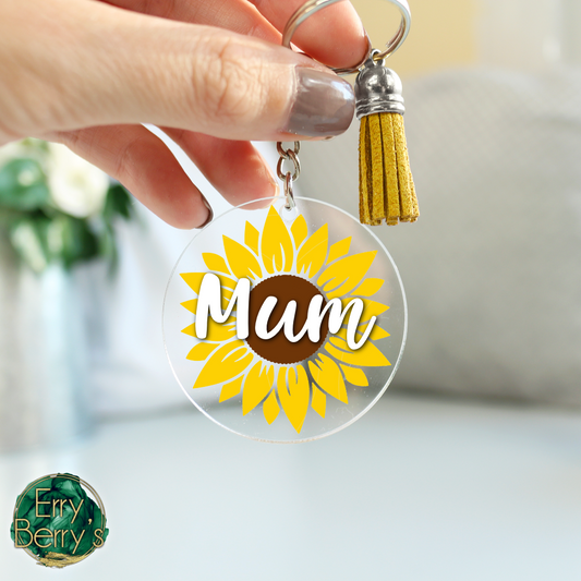 Sunflower keyring