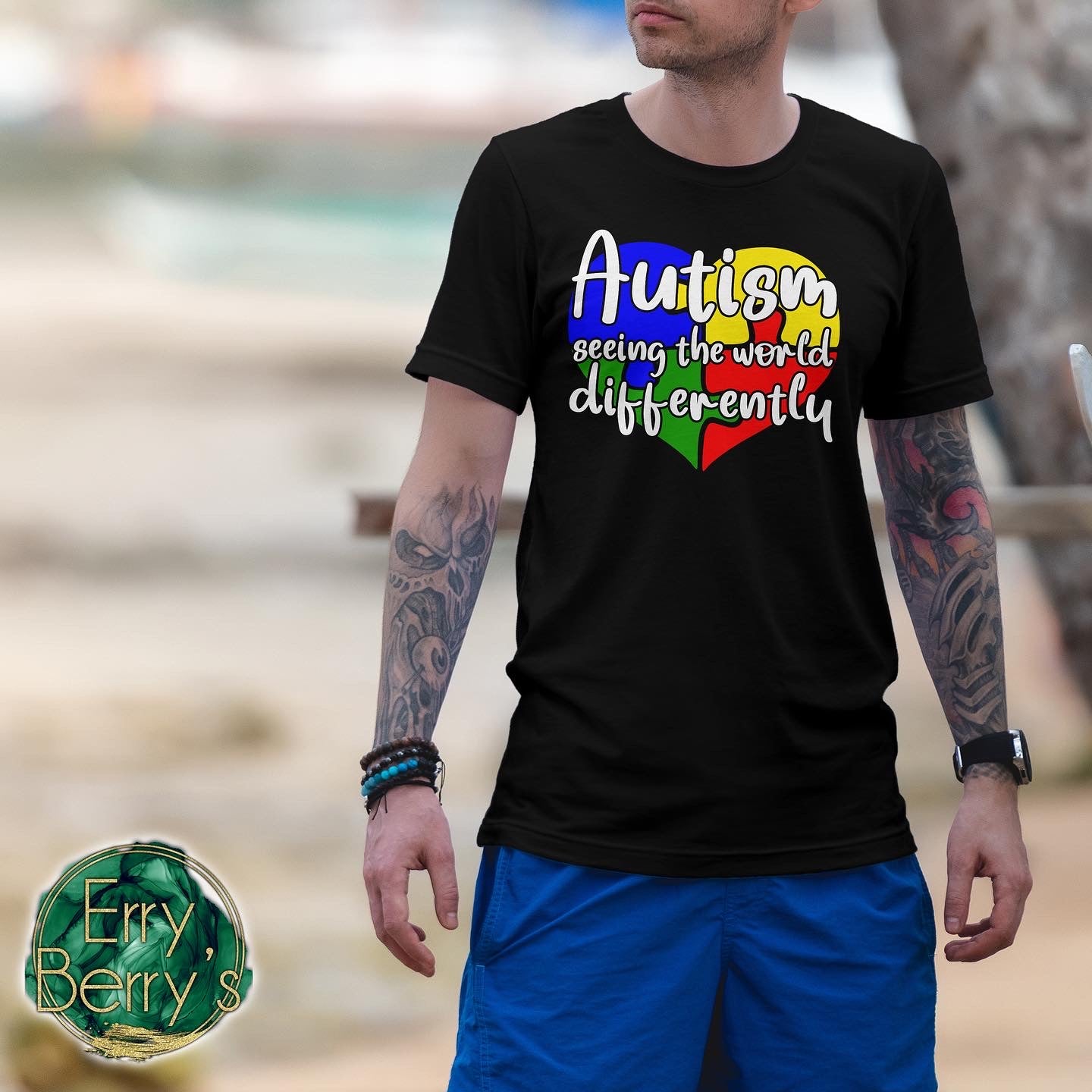 Autism seeing the world differently adult teeshirt