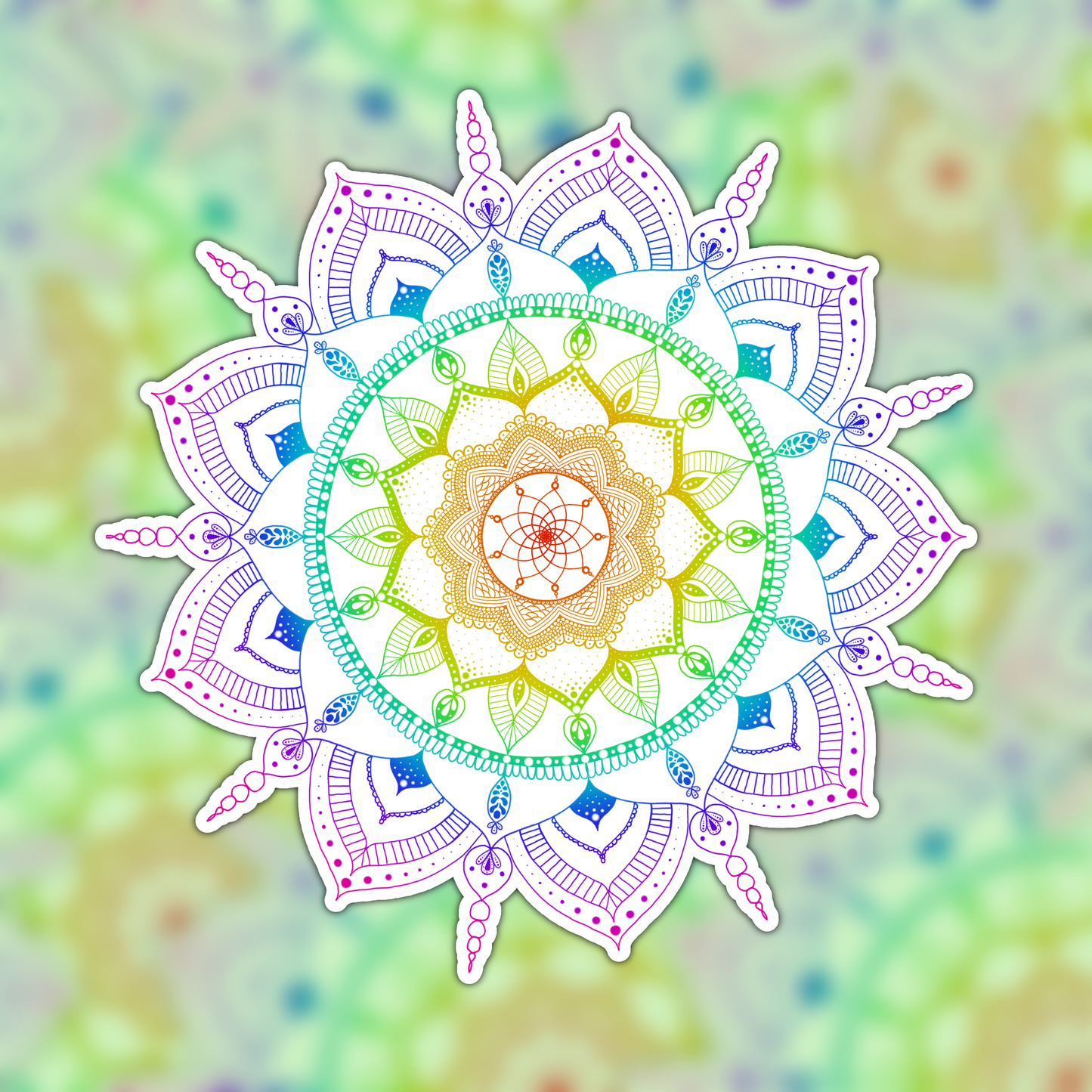 Rainbow Mandala sticker