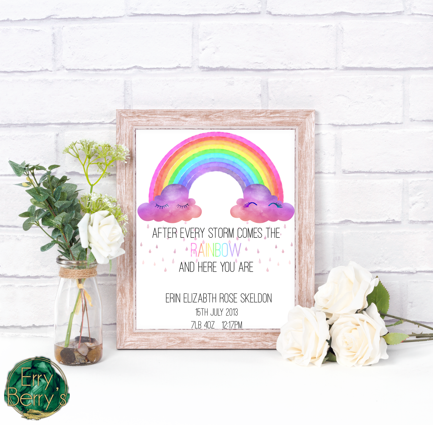 New Baby Rainbow Print