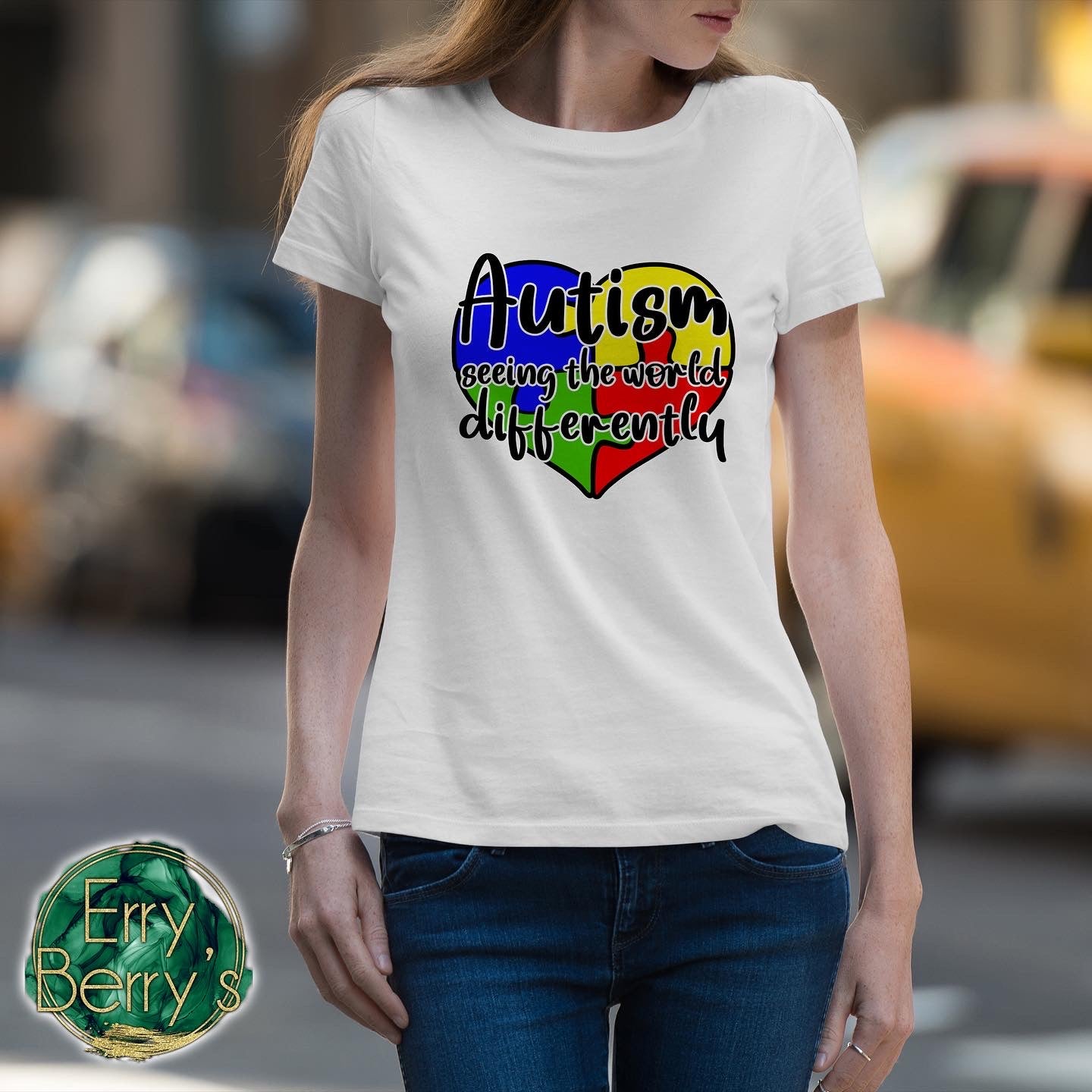 Autism seeing the world differently adult teeshirt