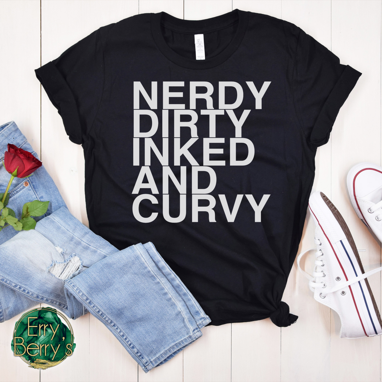 Nerdy dirty inked and curvy adults teeshirt