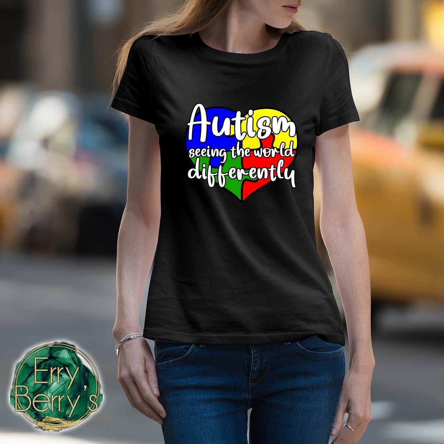 Autism seeing the world differently adult teeshirt