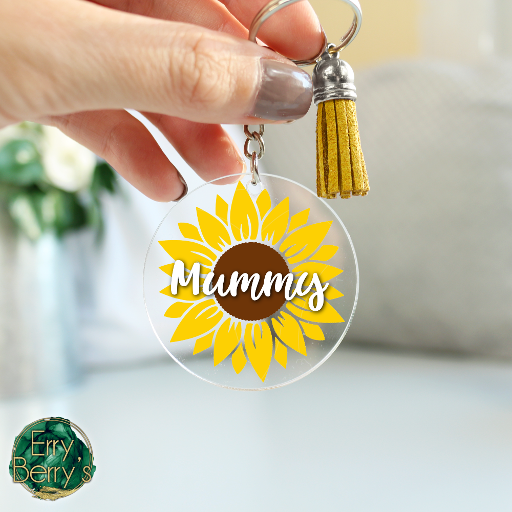 Sunflower keyring